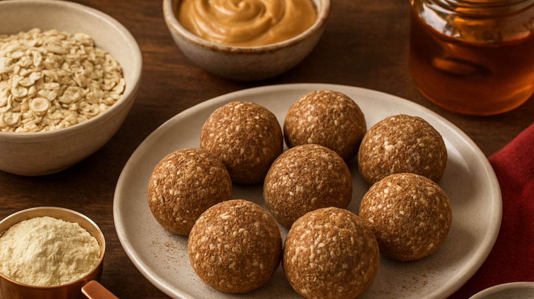 Holiday Spice No-Bake Protein Balls