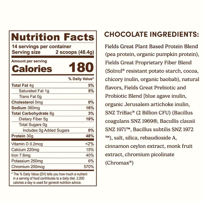 Protein + Fiber Shake</br>Chocolate